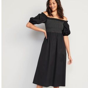 Old Navy smocked off-the-shoulder midi dress